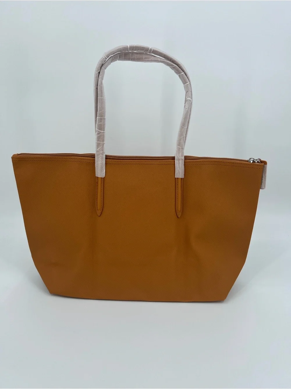 Lacoste Caramel Tote with Signature Crocodile Logo